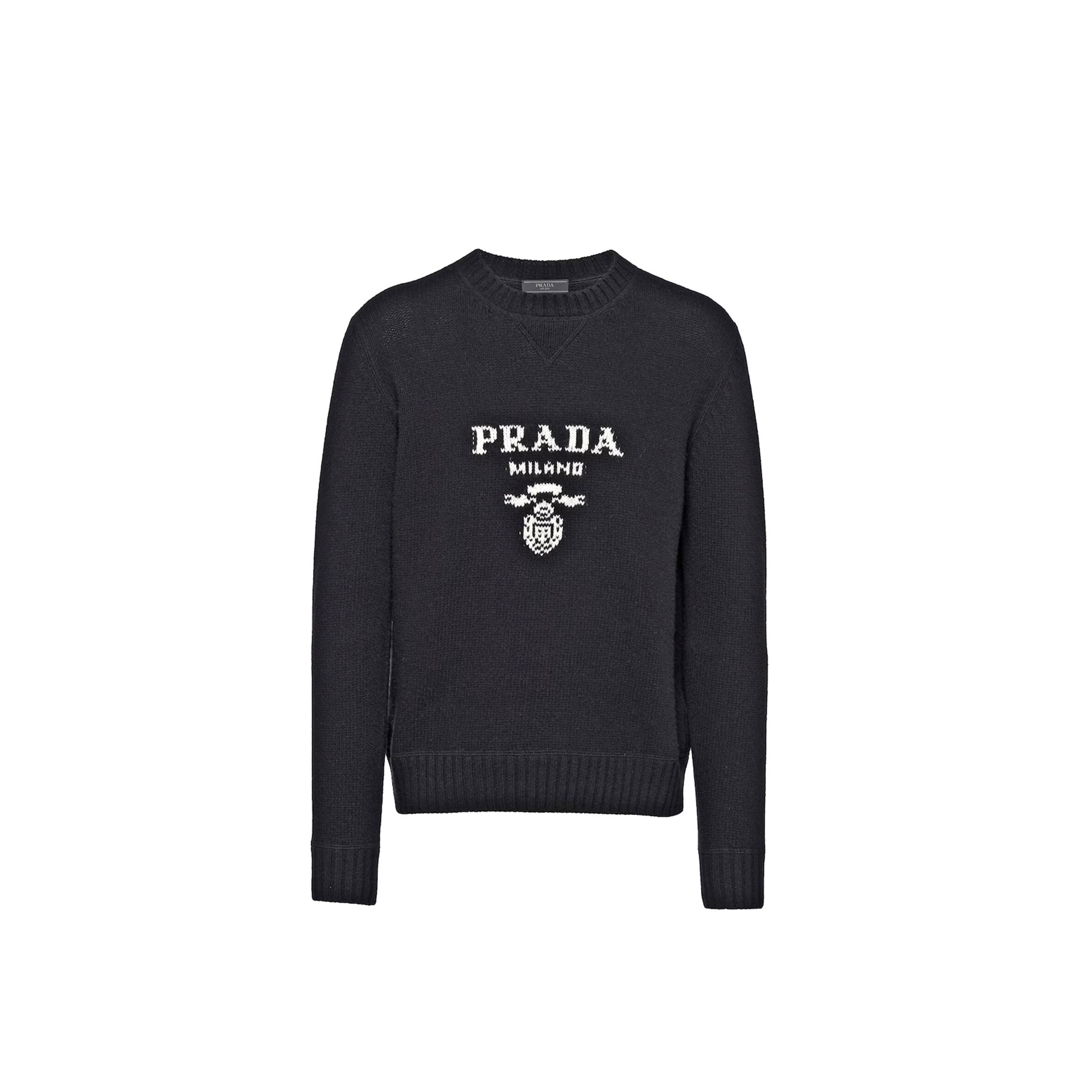 PRADA WOOL AND CASHMERE CREW-NECK SWEATER UMB223